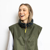 Reversible Bomber Vest - olive/leo navy - olive - VIVI MARI