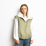 Reversible Bomber Vest - pale olive/sand - VIVI MARI