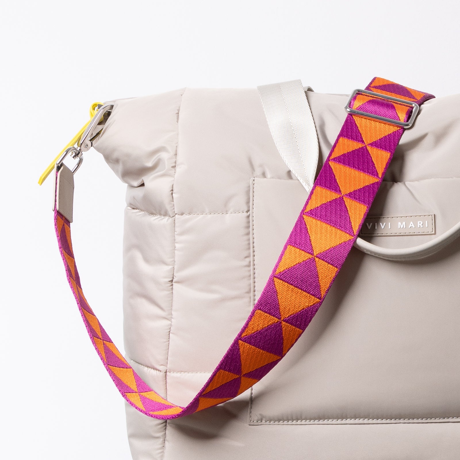 strap triangles magenta/orange - stone - VIVI MARI