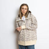 Sweat Jacket hoodie - leo splashes grey/sand - VIVI MARI