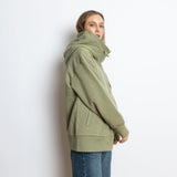 Sweat Jacket hoodie - solid pale olive - VIVI MARI