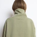 Sweatshirt turtle neck - solid pale olive - VIVI MARI
