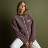 Teddy Fleece Jacket - ash plum - VIVI MARI
