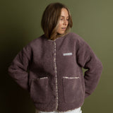 Teddy Fleece Jacket - ash plum - VIVI MARI