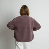 Teddy Fleece Jacket - ash plum - VIVI MARI