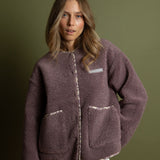 Teddy Fleece Jacket - ash plum - VIVI MARI