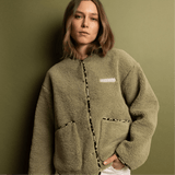 Teddy Fleece Jacket - pale olive - VIVI MARI