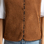 Teddy Fleece Vest - caramel - VIVI MARI