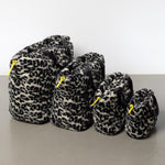 Teddy Tote Bag large + strap basic woven slim - leo splashes black/sand - VIVI MARI