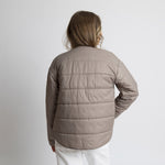Ultra Light Puffer Jacket mushroom/bold stripes mushroom - sand - VIVI MARI