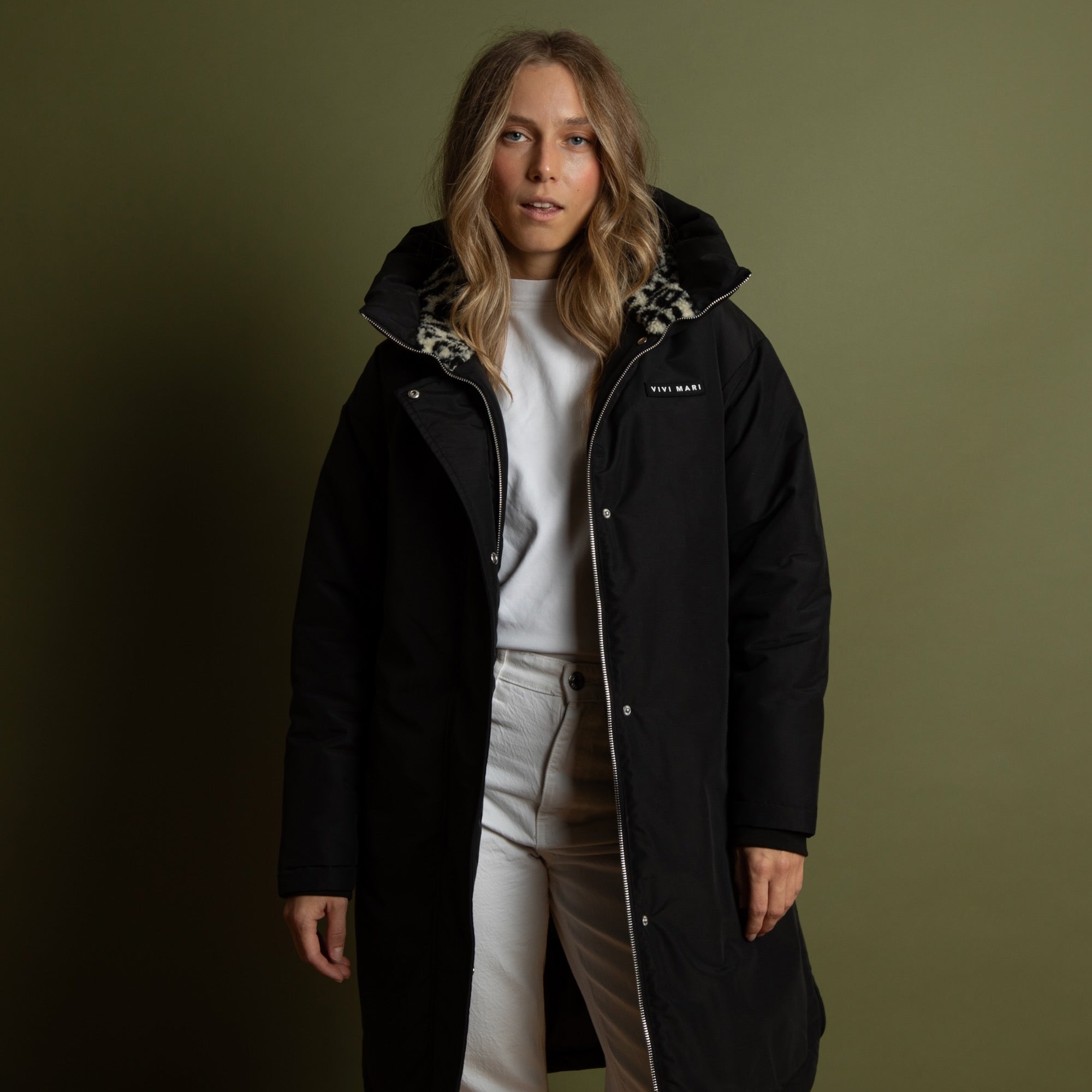 Winter Parka black/leo black - sand - VIVI MARI