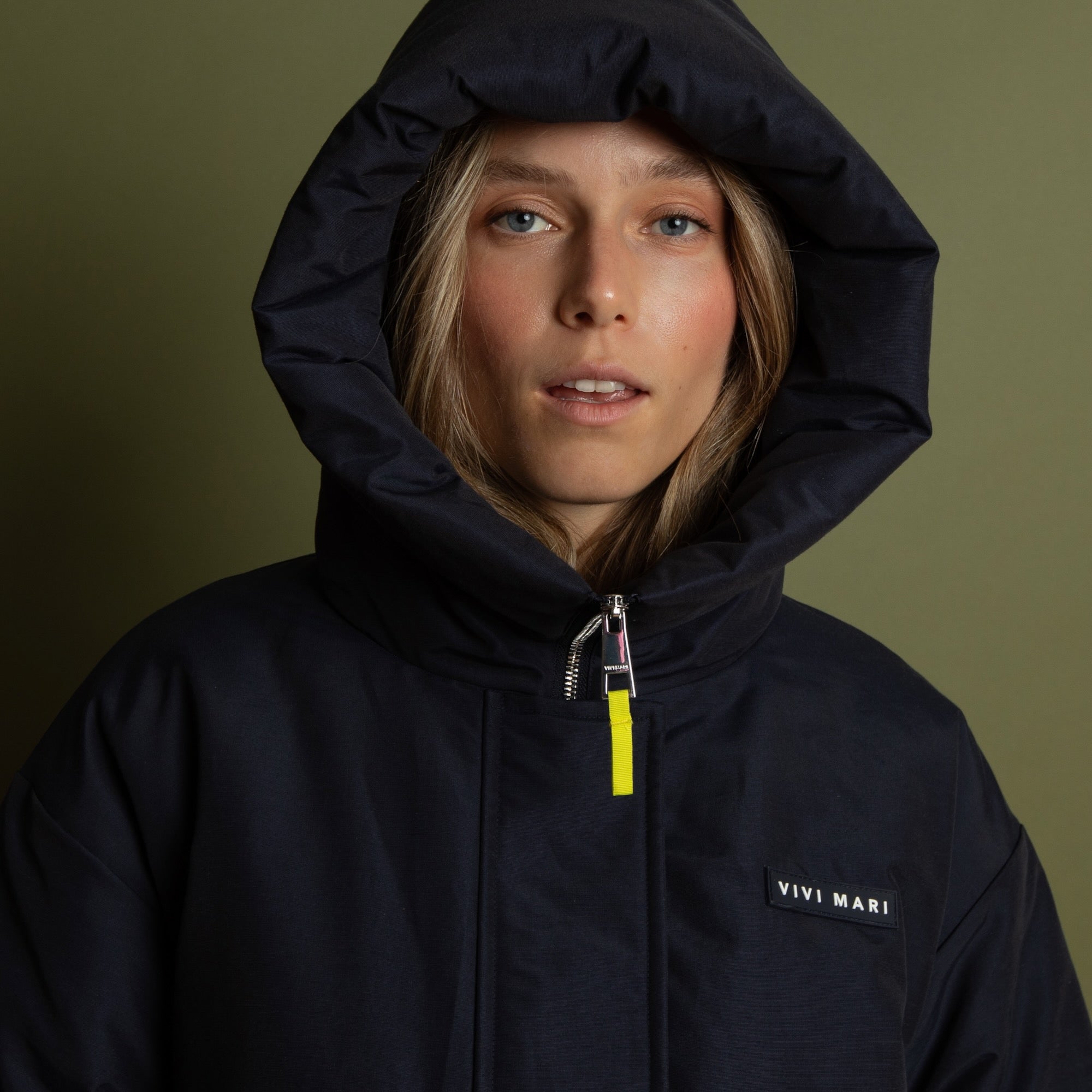 Winter Parka navy/leo navy - olive - VIVI MARI