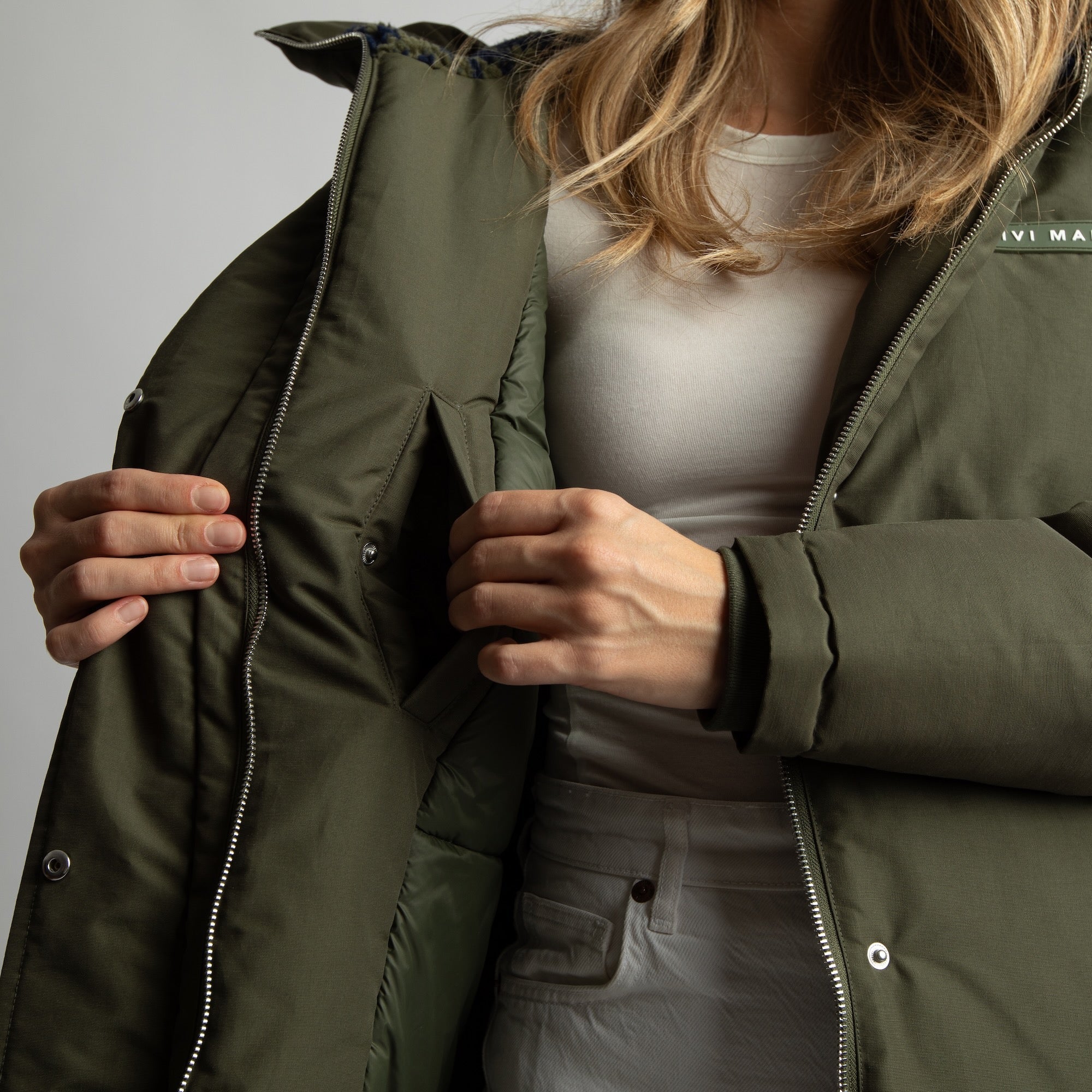 Winter Parka olive/leo navy - olive - VIVI MARI