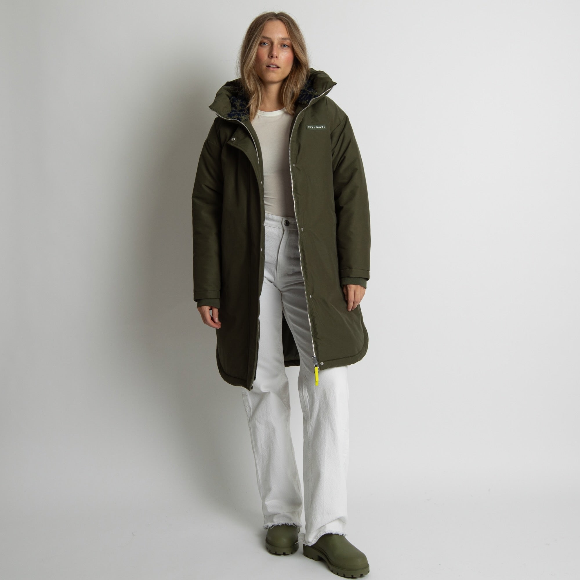 Winter Parka olive/leo navy - olive - VIVI MARI