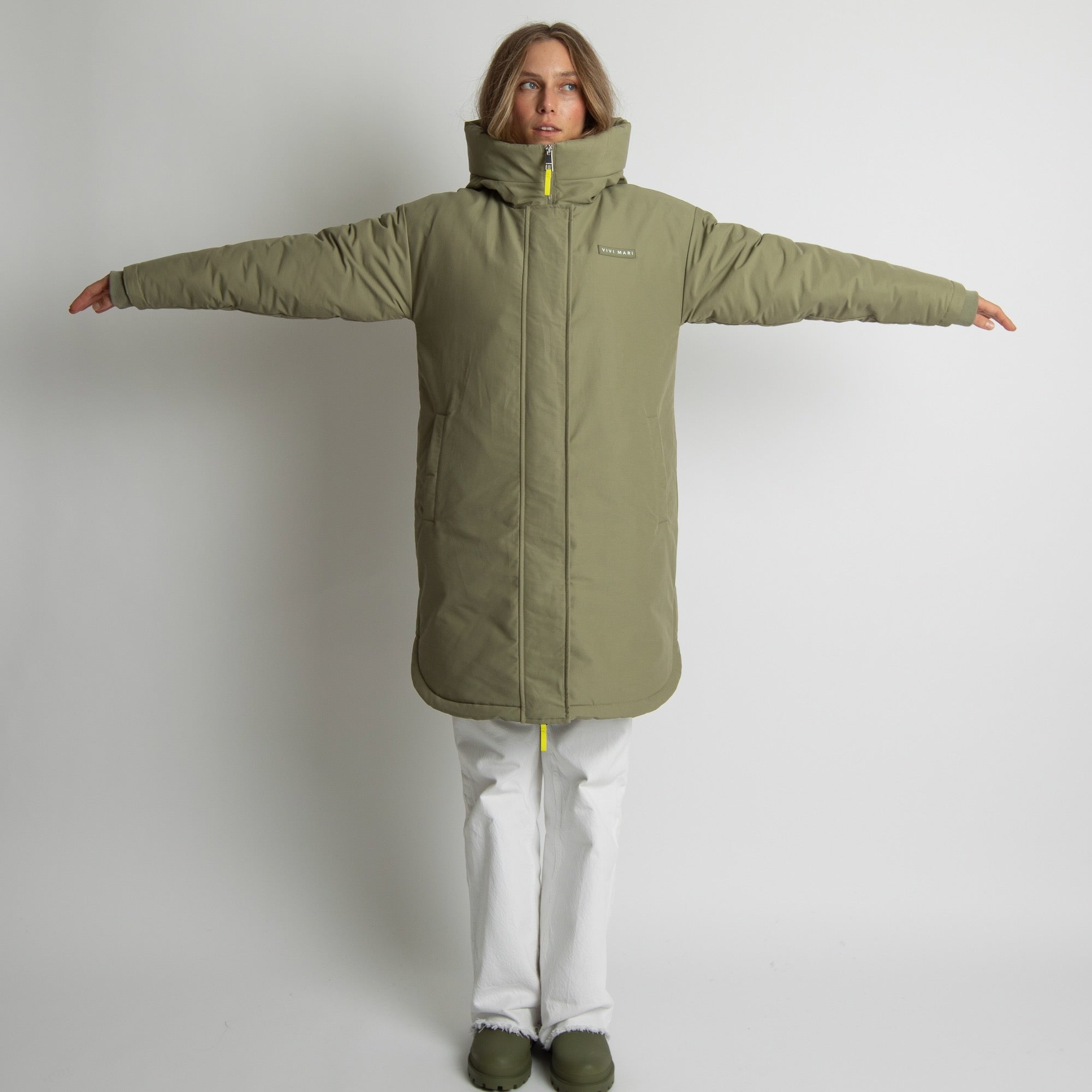 Winter Parka pale olive/sand - VIVI MARI