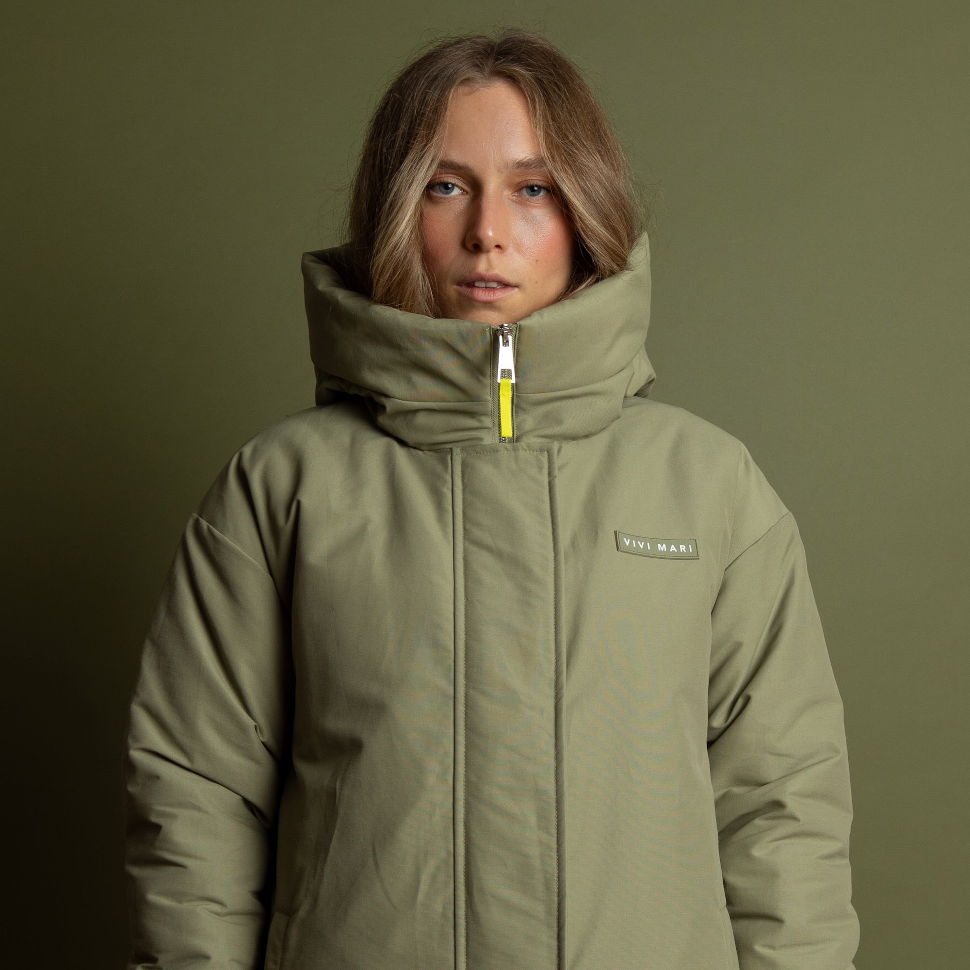 Winter Parka pale olive/sand - VIVI MARI