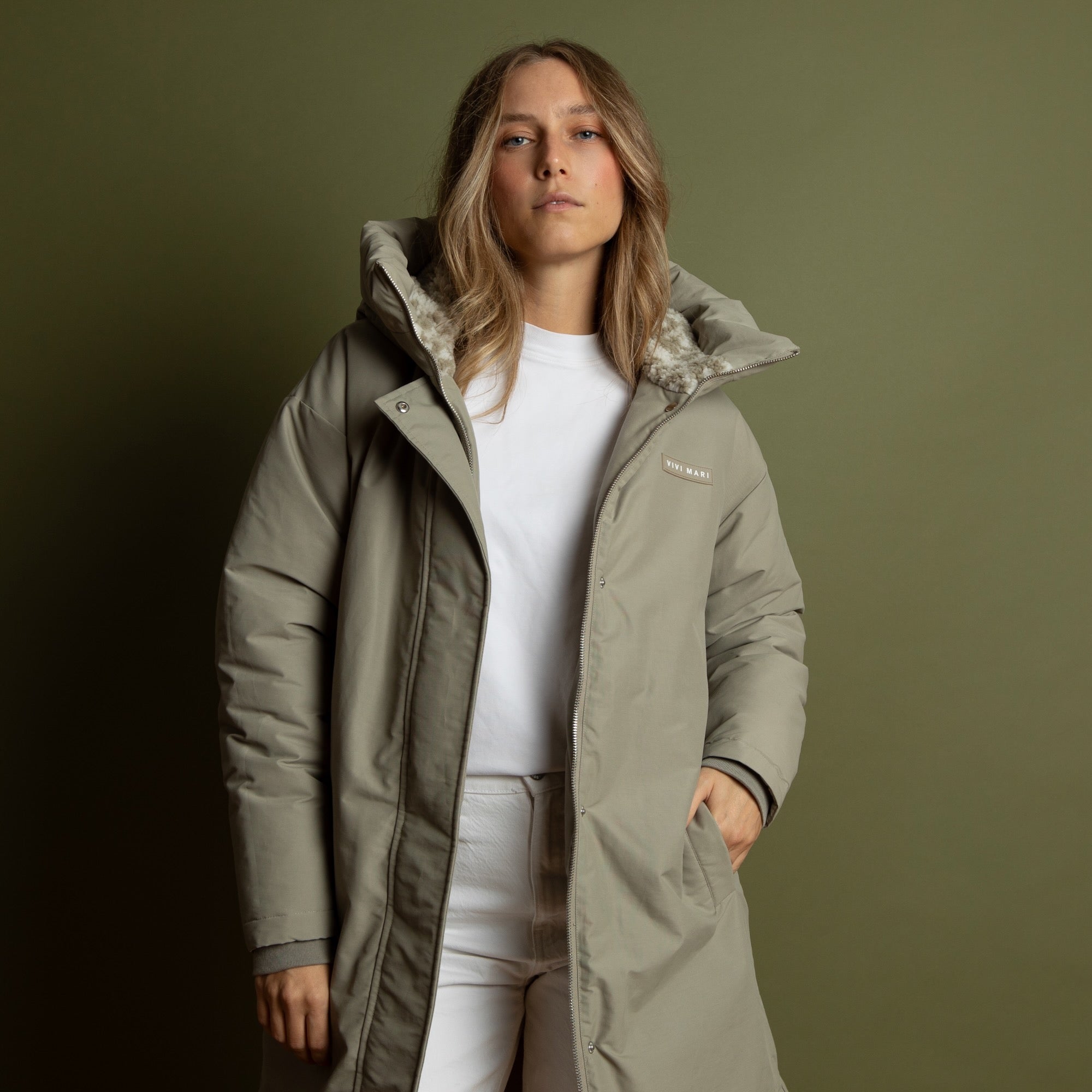 Winter Parka stone/leo stone - sand - VIVI MARI
