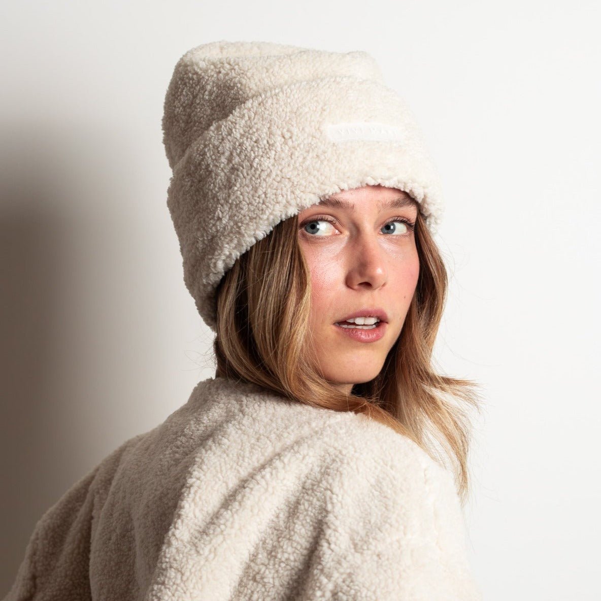 Beanie Teddy - sand - VIVI MARI