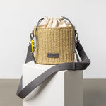 Bucket Bag Straw - taupe - VIVI MARI