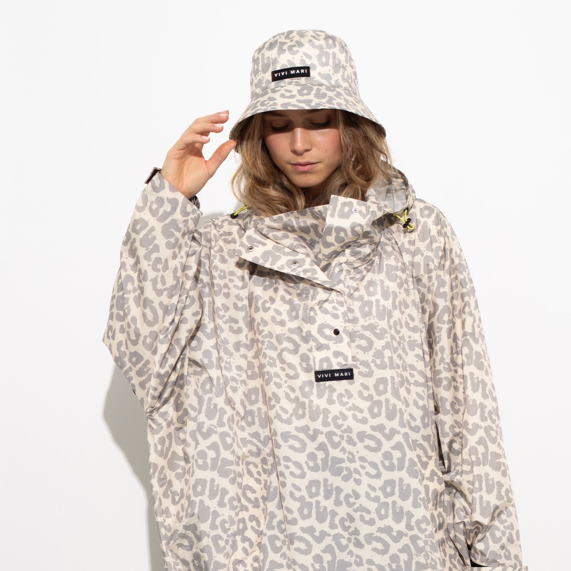 Bucket Hat leo splashes grey/sand - VIVI MARI