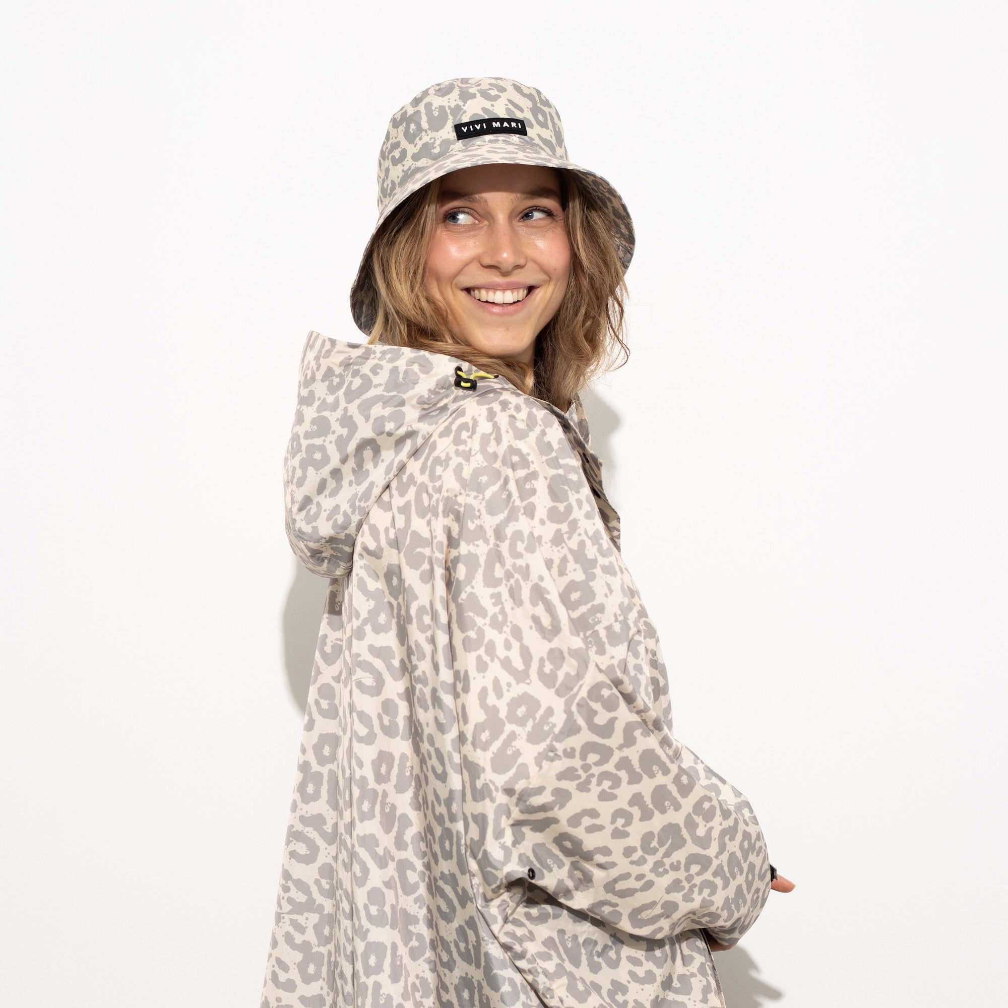 Bucket Hat leo splashes grey/sand - VIVI MARI