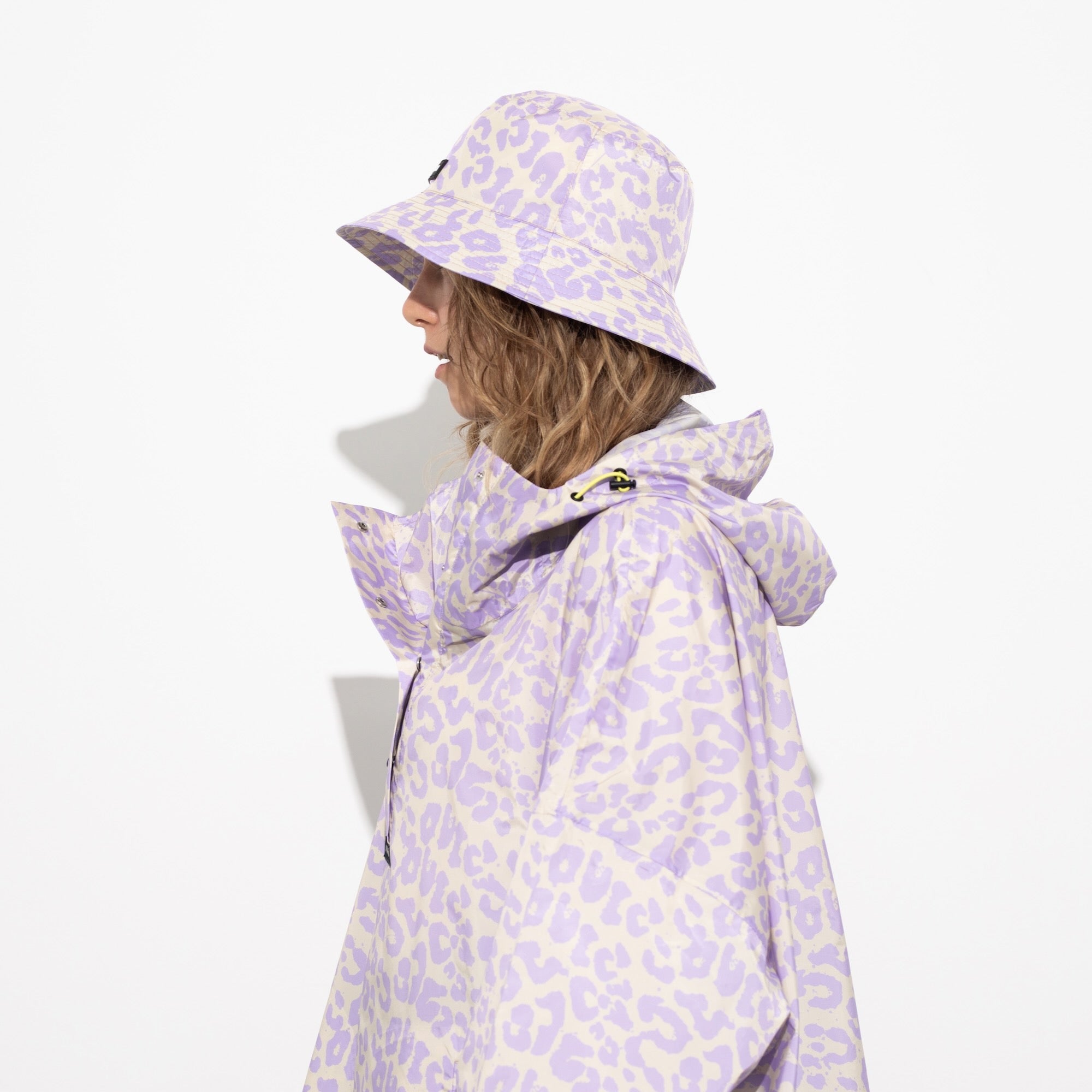 Bucket Hat leo splashes lavender/grey - VIVI MARI