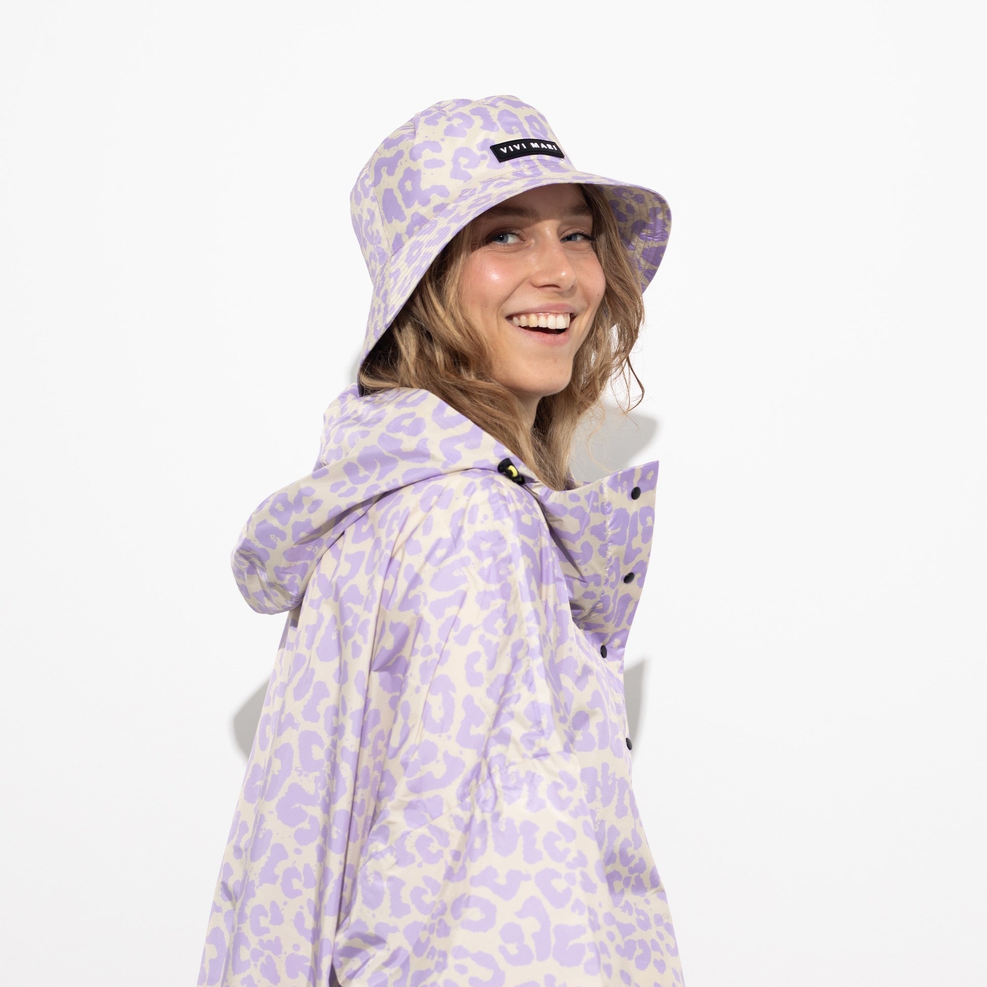 Bucket Hat leo splashes lavender/grey - VIVI MARI