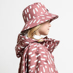 Kids Bucket Hat drops mauve/white - VIVI MARI
