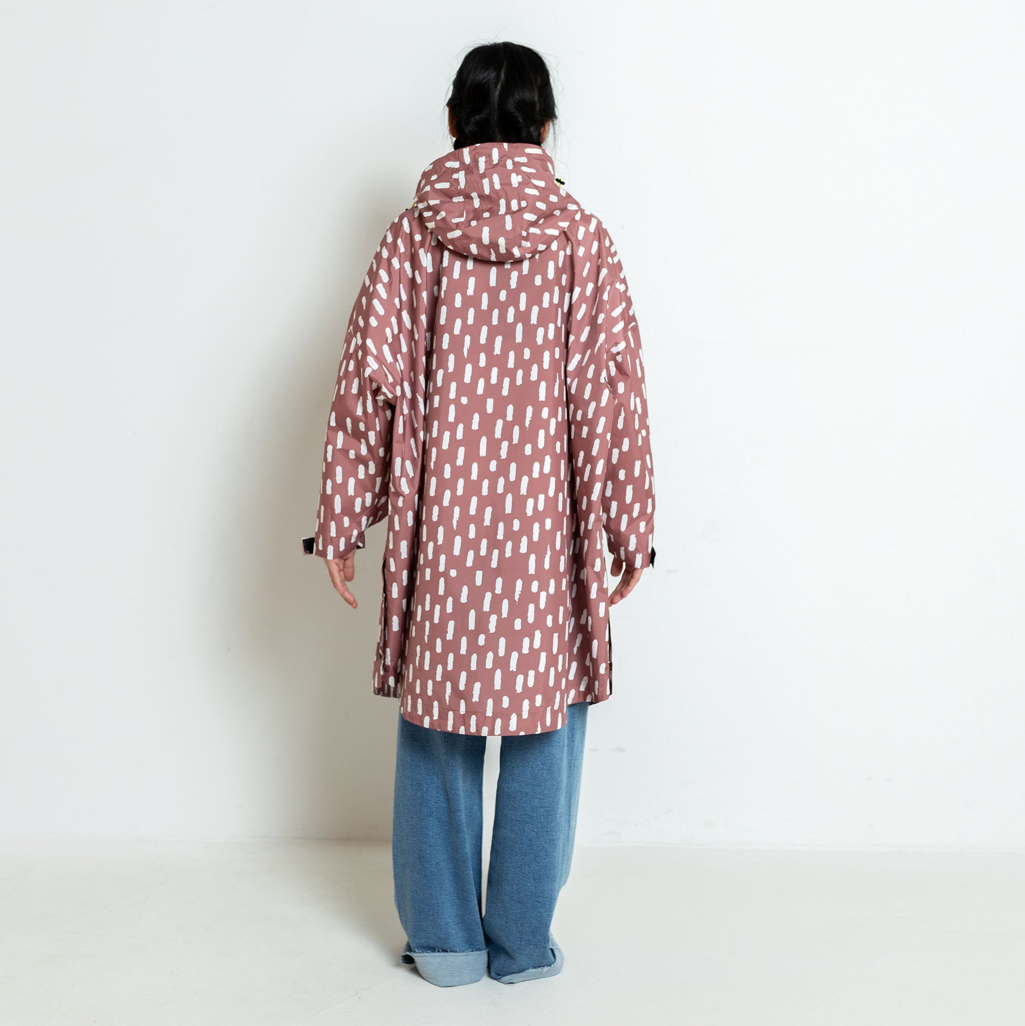 Kids Raincoat drops mauve/white - VIVI MARI