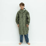 Kids Raincoat leo splashes olive/pale olive - VIVI MARI