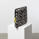 Padded Laptop Sleeve 13"/14" - leo splashes black/sand - VIVI MARI