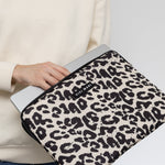 Padded Laptop Sleeve 13"/14" - leo splashes black/sand - VIVI MARI