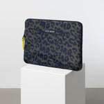 Padded Laptop Sleeve 13"/14" - leo splashes navy/olive - VIVI MARI