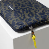 Padded Laptop Sleeve 15"/16" - leo splashes navy/olive - VIVI MARI