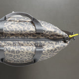 padded tote bag large + strap basic woven slim - leo splashes grey/sand - VIVI MARI