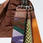 padded tote bag large + strap basic woven slim - tan - VIVI MARI