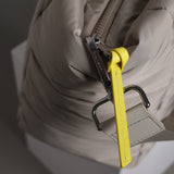 padded tote bag medium + strap basic woven slim - stone - VIVI MARI