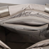 padded tote bag medium + strap basic woven slim - stone - VIVI MARI