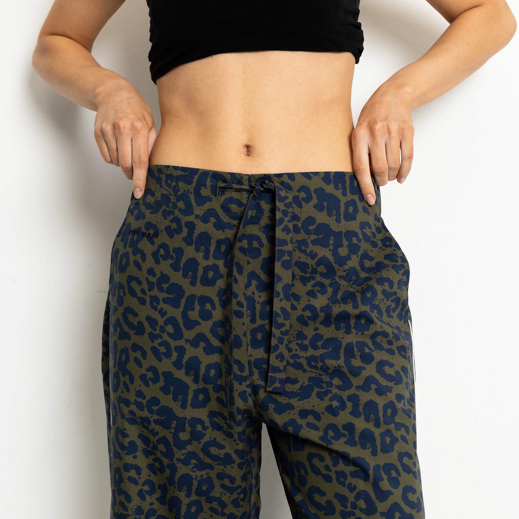 Pyjama Pants - leo splashes navy/olive - VIVI MARI
