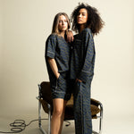 Pyjama Shirt long sleeve - leo splashes navy/olive - VIVI MARI