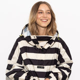 Raincoat bold stripes - black/sand - VIVI MARI