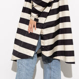 Raincoat bold stripes - black/sand - VIVI MARI