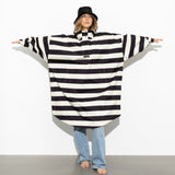 Raincoat bold stripes - black/sand - VIVI MARI
