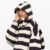 Raincoat bold stripes - black/sand - VIVI MARI