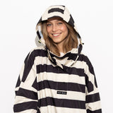 Raincoat bold stripes - black/sand - VIVI MARI
