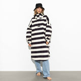 Raincoat bold stripes - black/sand - VIVI MARI
