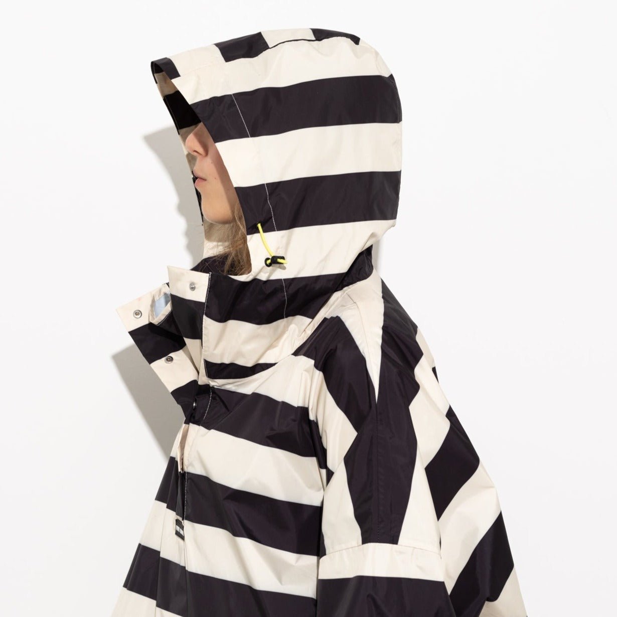 Raincoat bold stripes - black/sand - VIVI MARI