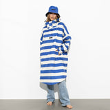 Raincoat bold stripes - blue/sand - VIVI MARI