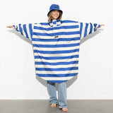 Raincoat bold stripes - blue/sand - VIVI MARI