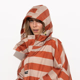 Raincoat bold stripes - cinnamon/latte - VIVI MARI